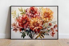 Watercolor Flowers Bouquets, illustration Background Product Image 2