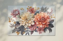 Watercolor Flowers Bouquets, illustration Background Product Image 2