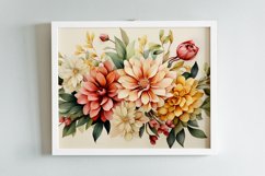 Watercolor Flowers Bouquets, illustration Background Product Image 2