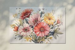 Watercolor Flowers Bouquets, illustration Background Product Image 2