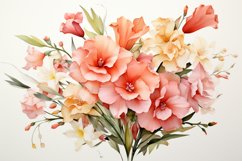 Watercolor Flowers Bouquets, illustration Background Product Image 1