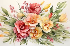 Watercolor Flowers Bouquets, illustration Background Product Image 1
