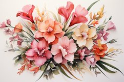 Watercolor Flowers Bouquets, illustration Background Product Image 1