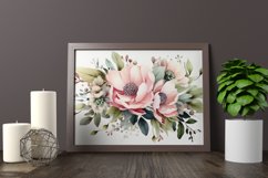 Watercolor Flowers Bouquets, illustration Background Product Image 2