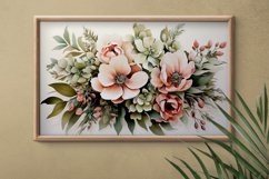 Watercolor Flowers Bouquets, illustration Background Product Image 2