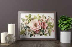 Watercolor Flowers Bouquets, illustration Background Product Image 2