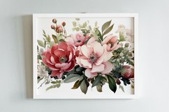Watercolor Flowers Bouquets, illustration Background Product Image 2