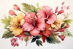 Watercolor Flowers Bouquets, illustration Background Product Image 1