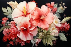Watercolor Flowers Bouquets, illustration Background Product Image 1