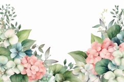 Watercolor Flowers Bouquets, illustration Background Product Image 1