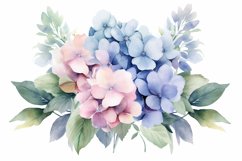 Watercolor Flowers Bouquets, illustration Background Product Image 1