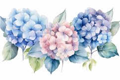 Watercolor Flowers Bouquets, illustration Background Product Image 1