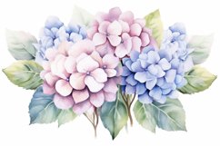 Watercolor Flowers Bouquets, illustration Background Product Image 1