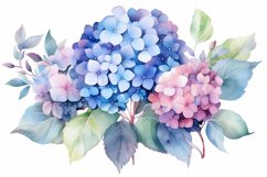 Watercolor Flowers Bouquets, illustration Background Product Image 1