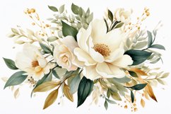 Watercolor Flowers Bouquets, illustration Background Product Image 1