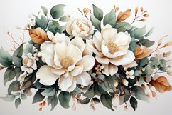 Watercolor Flowers Bouquets, illustration Background Product Image 1