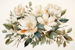 Watercolor Flowers Bouquets, illustration Background Product Image 1