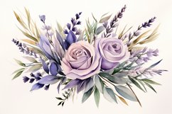 Watercolor Flowers Bouquets, illustration Background Product Image 1