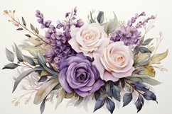 Watercolor Flowers Bouquets, illustration Background Product Image 1