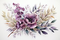 Watercolor Flowers Bouquets, illustration Background Product Image 1