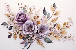 Watercolor Flowers Bouquets, illustration Background Product Image 1