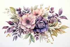 Watercolor Flowers Bouquets, illustration Background Product Image 1