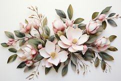 Watercolor Flowers Bouquets, illustration Background Product Image 1