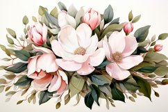Watercolor Flowers Bouquets, illustration Background Product Image 1