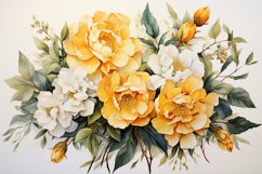 Watercolor Flowers Bouquets, illustration Background Product Image 1