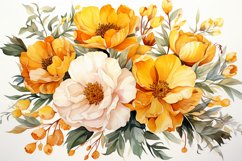 Watercolor Flowers Bouquets, illustration Background Product Image 1