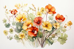 Watercolor Flowers Bouquets, illustration Background Product Image 1