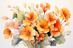 Watercolor Flowers Bouquets, illustration Background Product Image 1
