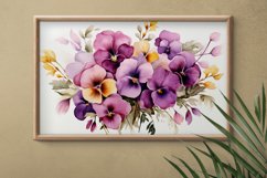 Watercolor Flowers Bouquets, illustration Background Product Image 2