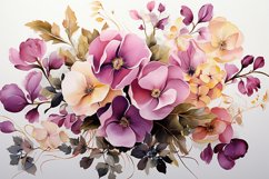 Watercolor Flowers Bouquets, illustration Background Product Image 1
