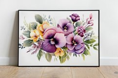 Watercolor Flowers Bouquets, illustration Background Product Image 2