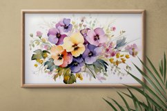 Watercolor Flowers Bouquets, illustration Background Product Image 2