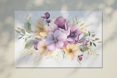 Watercolor Flowers Bouquets, illustration Background Product Image 2