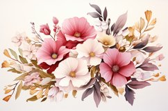 Watercolor Flowers Bouquets, illustration Background Product Image 1