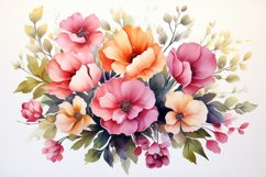 Watercolor Flowers Bouquets, illustration Background Product Image 1