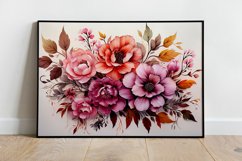 Watercolor Flowers Bouquets, illustration Background Product Image 2