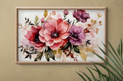 Watercolor Flowers Bouquets, illustration Background Product Image 2