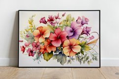 Watercolor Flowers Bouquets, illustration Background Product Image 2