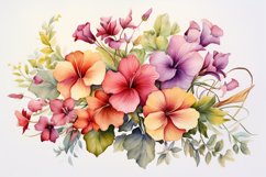 Watercolor Flowers Bouquets, illustration Background Product Image 1