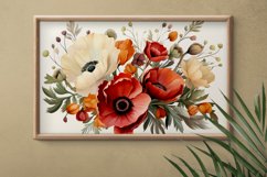 Watercolor Flowers Bouquets, illustration Background Product Image 2