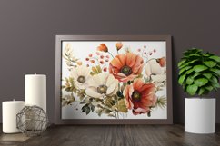 Watercolor Flowers Bouquets, illustration Background Product Image 2