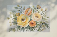 Watercolor Flowers Bouquets, illustration Background Product Image 2