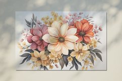 Watercolor Flowers Bouquets, illustration Background Product Image 2
