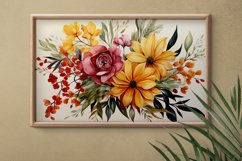 Watercolor Flowers Bouquets, illustration Background Product Image 2