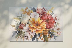 Watercolor Flowers Bouquets, illustration Background Product Image 2