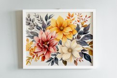 Watercolor Flowers Bouquets, illustration Background Product Image 2
